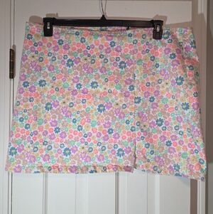 Floral Mini Skirt with Multicolor Design Wild Fable Size 22W Plus